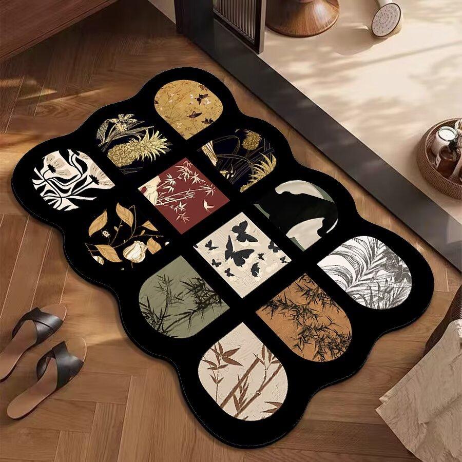 Bathroom Mat Soft Diatomaceous Earth Mat Water Absorbent Non-Slip Quick-Dry Thickened Customizable Soft Mat Water Absorbent Quick-Dry