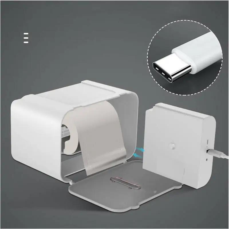 Toilet Paper Holder Induction Tissue Holder Paper Towel Dispenser Smart Toilet Tissue Holder For Home Toilet Bedroom Toilet Seat