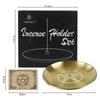 Heidnisches Ritualtablett Altar Pentagramm Platte Kristallsteinregale Kerzenhalter Räuchergefäß Wohnaccessoires Hexengeschenk