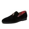 Men Loafers Men's Formal Shoes Men's Flat Shoes Velvet Shoes Leaf and Gold Buckle Breathable Fashion Low Heel Casual Men's Shoes