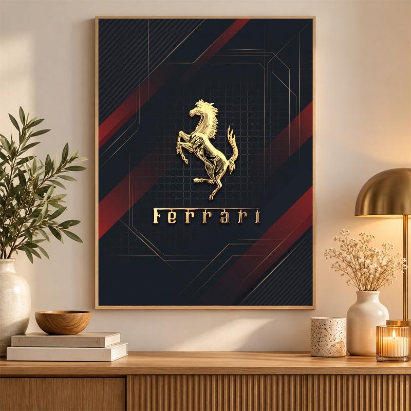 Ferrari Diamond Painting Kit 5D Full Drill DIY Diamond Mosaic Wall Art Home Decor