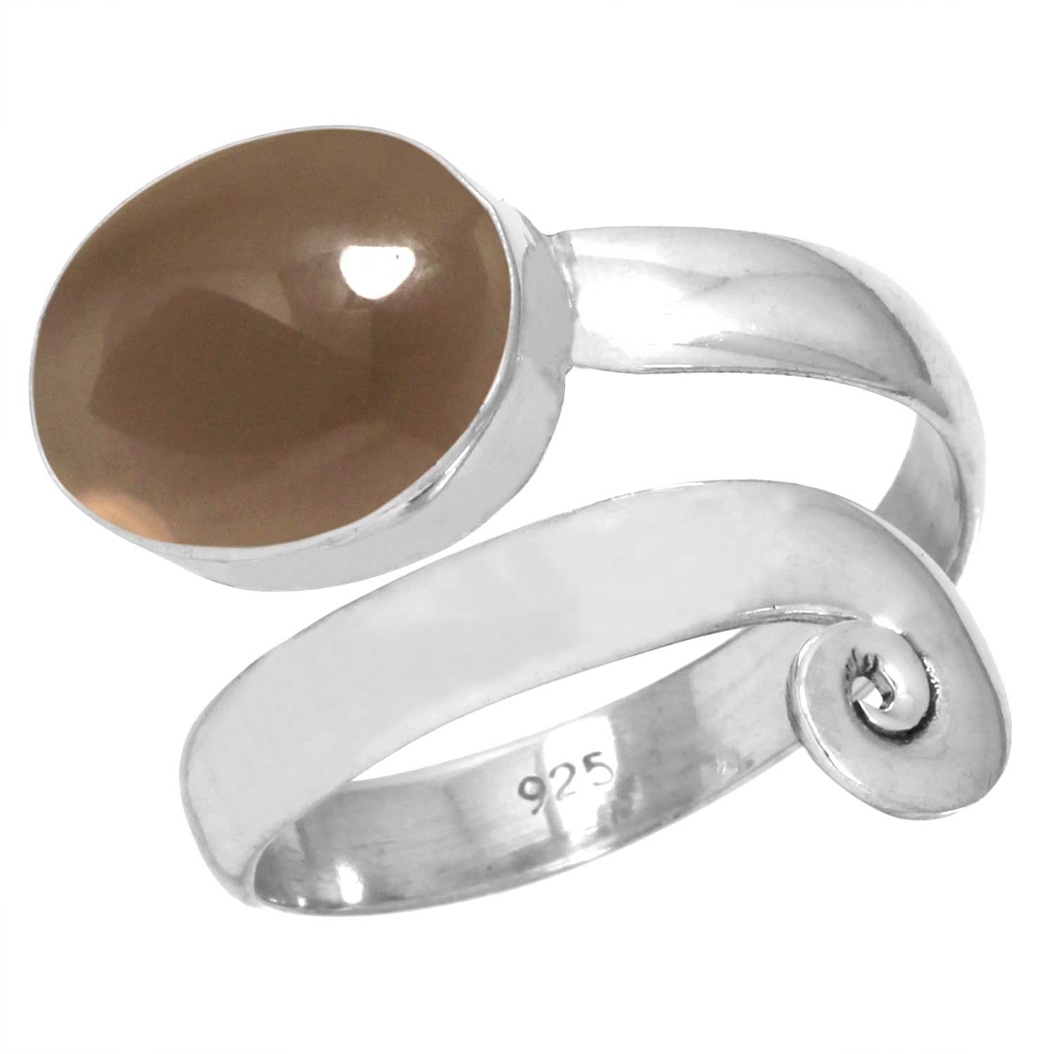 

Кольцо из стерлингового серебра 925 пробы, женское украшение ручной работы с драгоценными камнями, подарок на Хэллоуин, малахит, лунный камень, розовый кварц, красный камень, дымчатый топаз, костюм тигрового глаза 8.5 дымчатый топаз