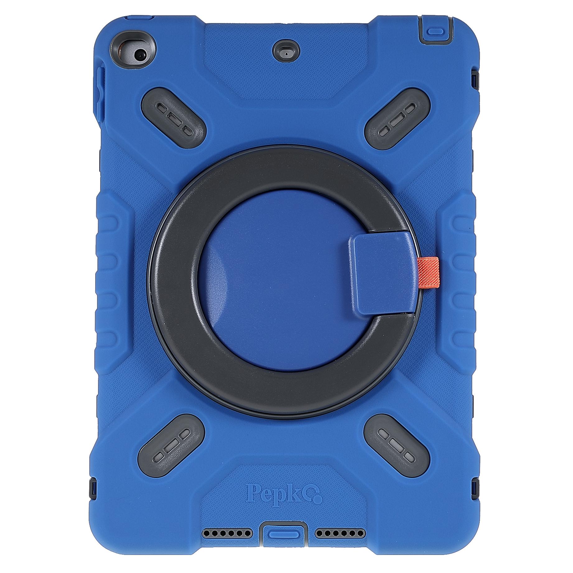 

PEPKOO For iPad 10.2 (2021)(2020)(2019)/Air 10.5 inch (2019) 360 Degree Rotation Kickstand PC+Silicone Smart Tablet Case Cover Dark Blue