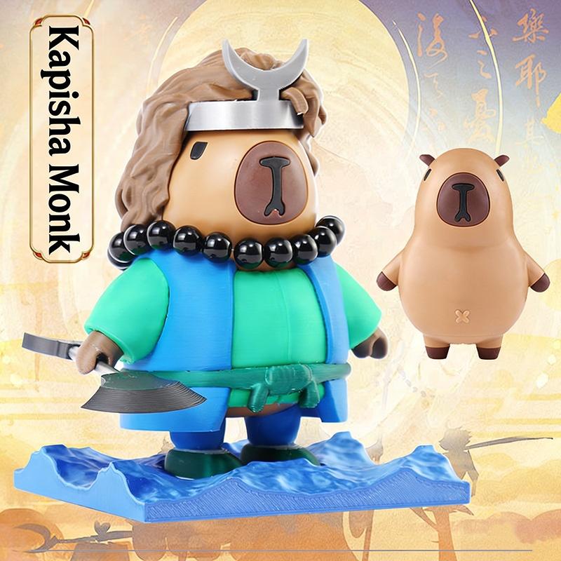 Funny 3D Printed Capybara Magnetic Figures Journey to the West Cartoon Ornament Desk Decor for Home Office Collectible Gifts