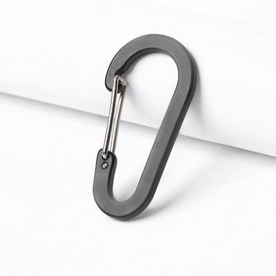 6Pcs Camping Mountaineering Buckle D Shape Carabiner Spring Snap Clip Multifunctional Hiking Backpacking Tools