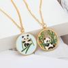 Süßes Cartoon-Halskette Sakura Hase Katze Panda Hohl Mode Kreativ Girlande Anhänger Damen Mädchen Schmuck Zubehör DIY Geschenk
