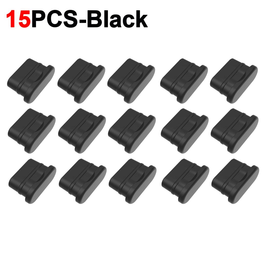 Universal Type-C Dust Plug Soft Silicone Anti-dust Charging Ports Protectors USB C Dust Cover for IPhone Samsung Laptop Google
