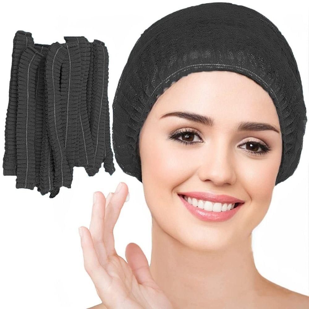 100pcs 21in Double Tendons Hair Cover for Wig Black Hair Paper Wraps for Black Hair Hair Net Unisex