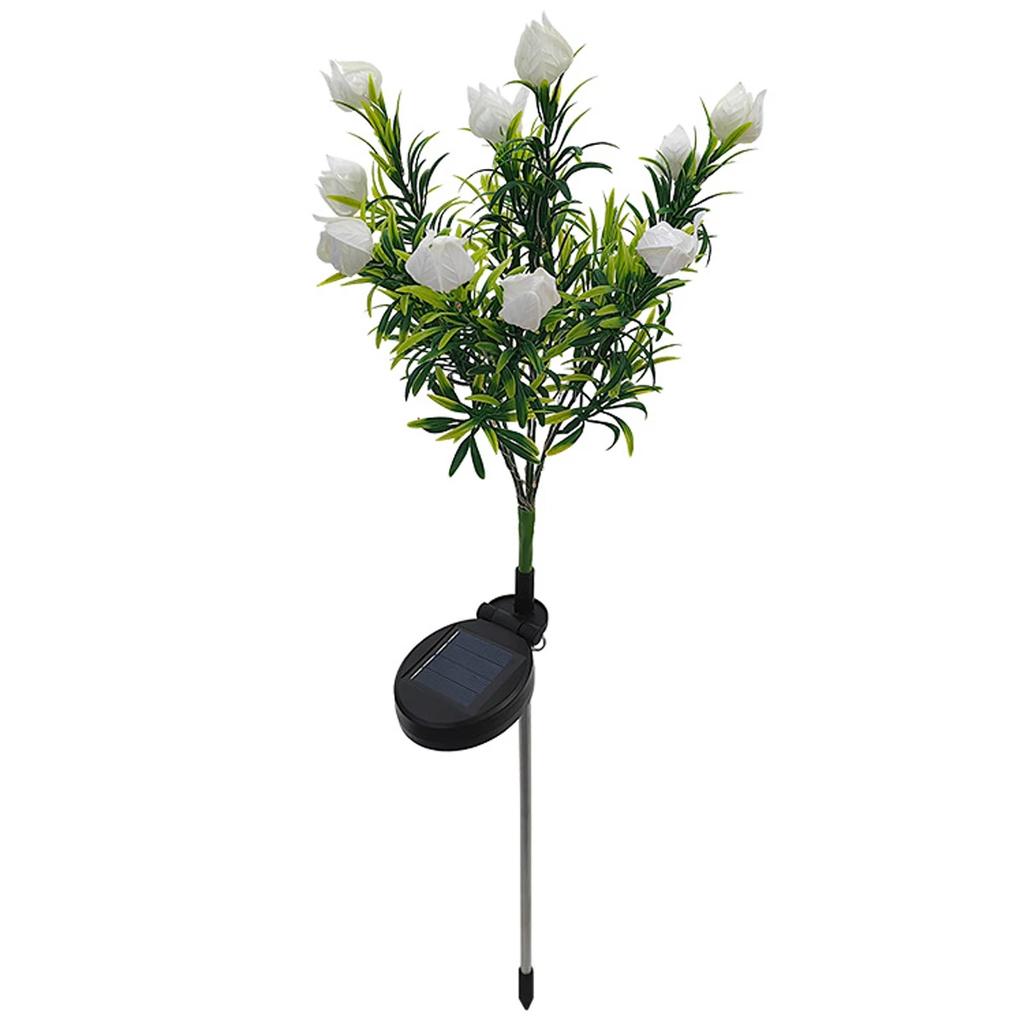 Solar LED Lights Gardenias Flower Lawn Lamp IP65 Outdoor Waterproof For Yard Patio Courtyard Garden Ambience Ornamental Lights