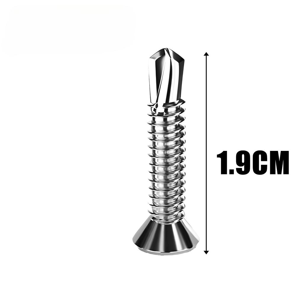 200/20x Self Tapping Screws for Metal Cross Flat Head High-Strength Quick Self-Drilling Metal Screw Hardware Fixing Fastener