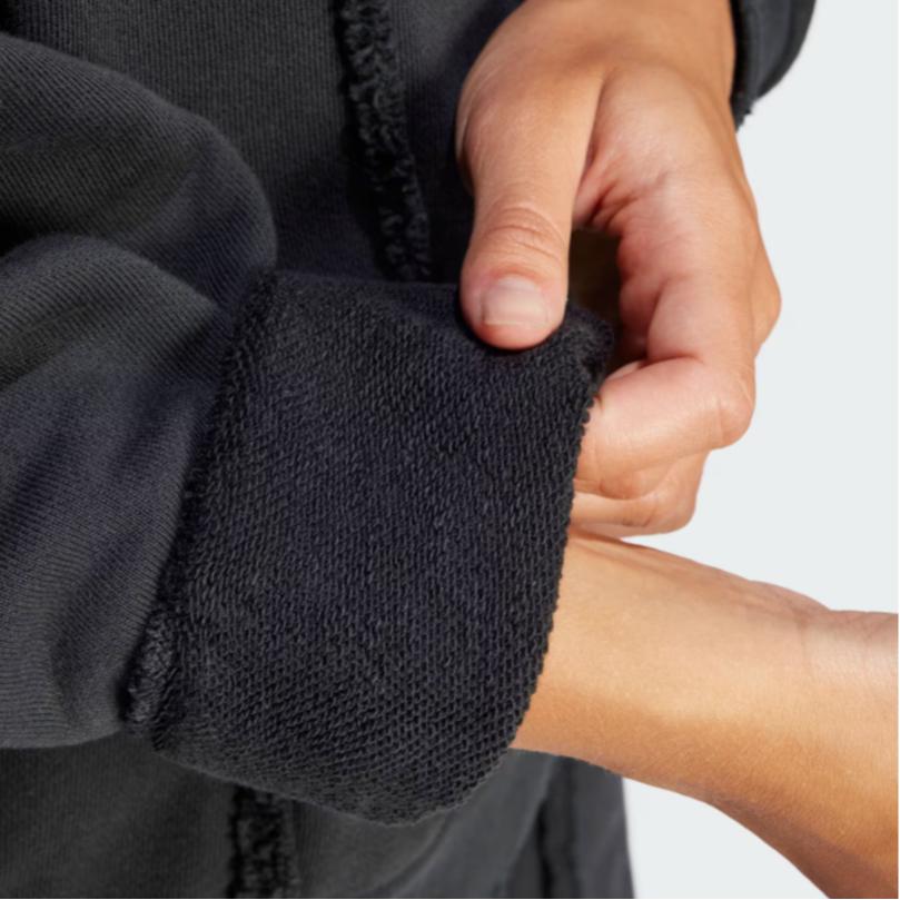 Adidas Originals Distressed Hoodie Women Tops Black IY9025