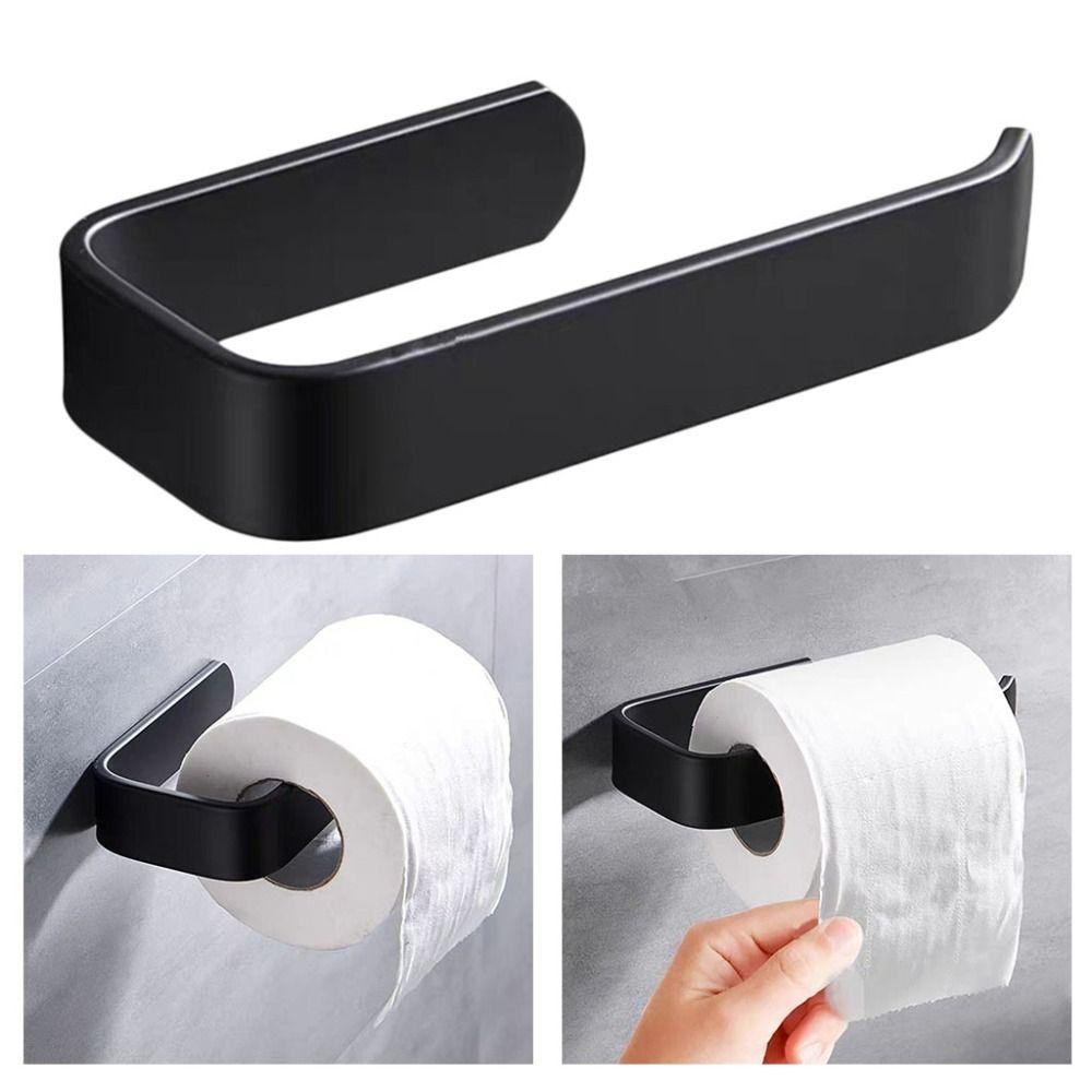 

5 PCS Self Adhesive Toilet Paper Rack Wall Mounted Tissue Roll Dispenser Living Room чорний