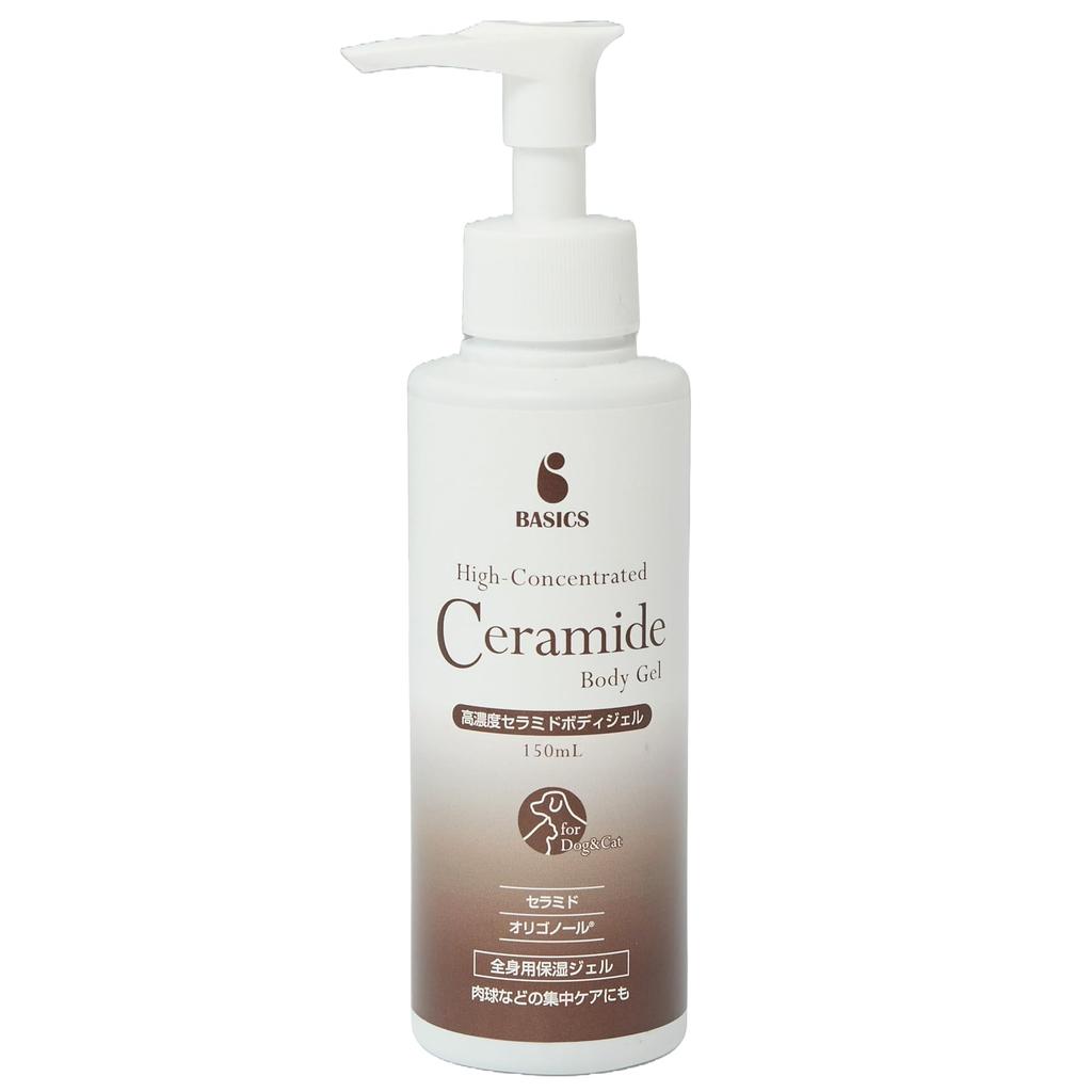 QIX BASICS High Concentration Ceramide Body Gel 150mL Parasol Skin Care for Dogs and Care Cats, Moisturizer, Post-Clip