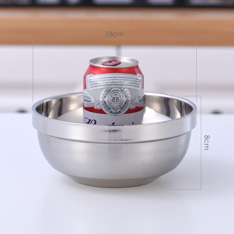 

Sweet Elegance 304 Stainless Steel Double-Layer Insulated Soup Bowl (18cm, 10-Pack)