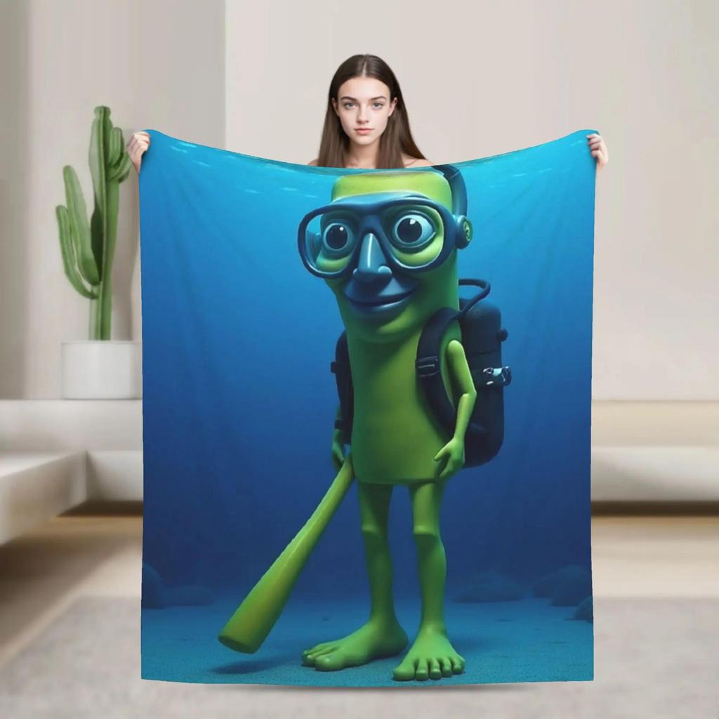 TUNG TUNG TUNG SAUR Italian Brainrot Animal Warm Plush Throw Blanket for Boys Girls Fashion Home Decor Soft Flannel Bedspread