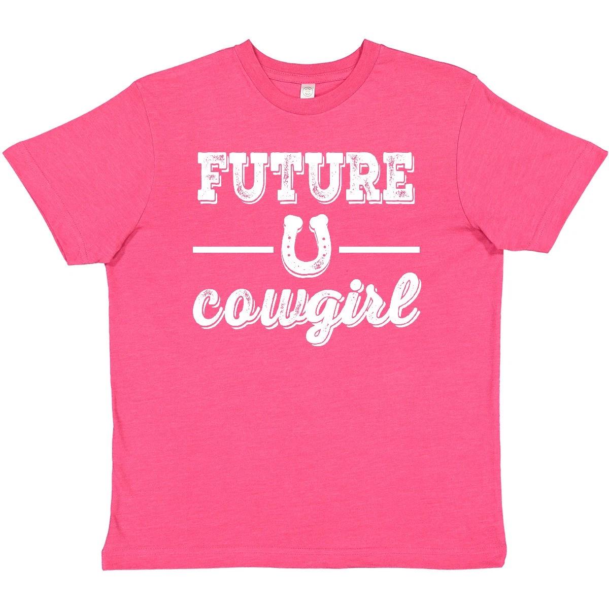 Inktastic Future Cowgirl Girls Youth kids boys T-Shirt Clothing Clothes Horseshoe Tee Kids 130
