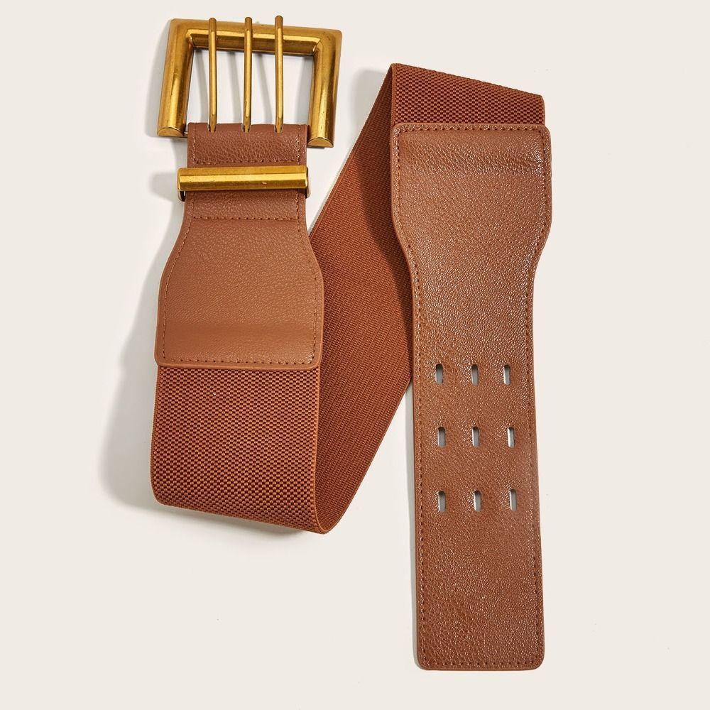 Elastic Elastic Cummerbunds Solid Color Wide Waist Corset Punk Corset Belt  Ladies