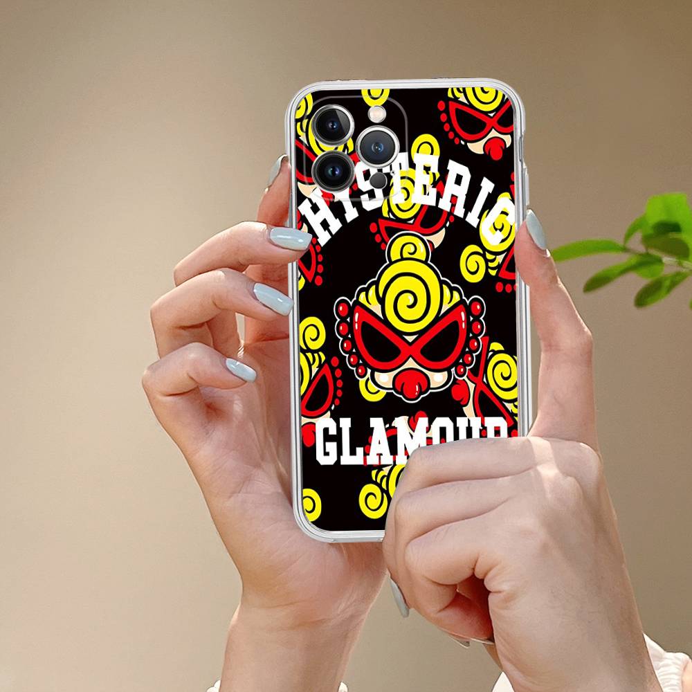 H-Hysteric Cute M-Mini For IPhone 17 16 15 14 13 12 11 Pro Max Plus Transparent Soft TPU Phone Cover