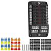 Block & Warning Indicator Marine FuseBox Power Distribution 12V 32V Bus Bar Car Kit  Car Auto Boat