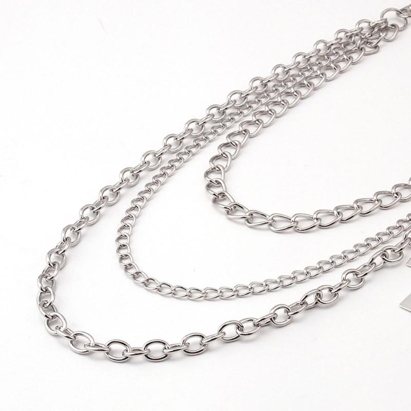 Punk Jeans Pants Chain Multi Layer Chain Cross Charm Waist Wallet Chain Summer Belt for Dancers