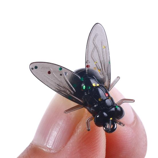 15Pcs Bionic Fly Fishing Baits Realistic Looking Mini Size Portable Flies Fishing Lures Kit Swimbaits for Saltwater Freshwater