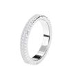 New Trendy Rainbow Simulated Diamond Stackable 925 Sterling Silver Eternity Ring for Women Wedding Finger Band Gift Z30