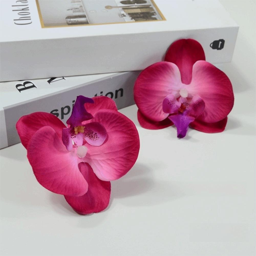 10 Stück Seidenmotte Orchidee Künstliche Blumen Kunstblume Phalaenopsis Blume Haarschmuck DIY Souvenir Geschenk Hochzeitsdeko