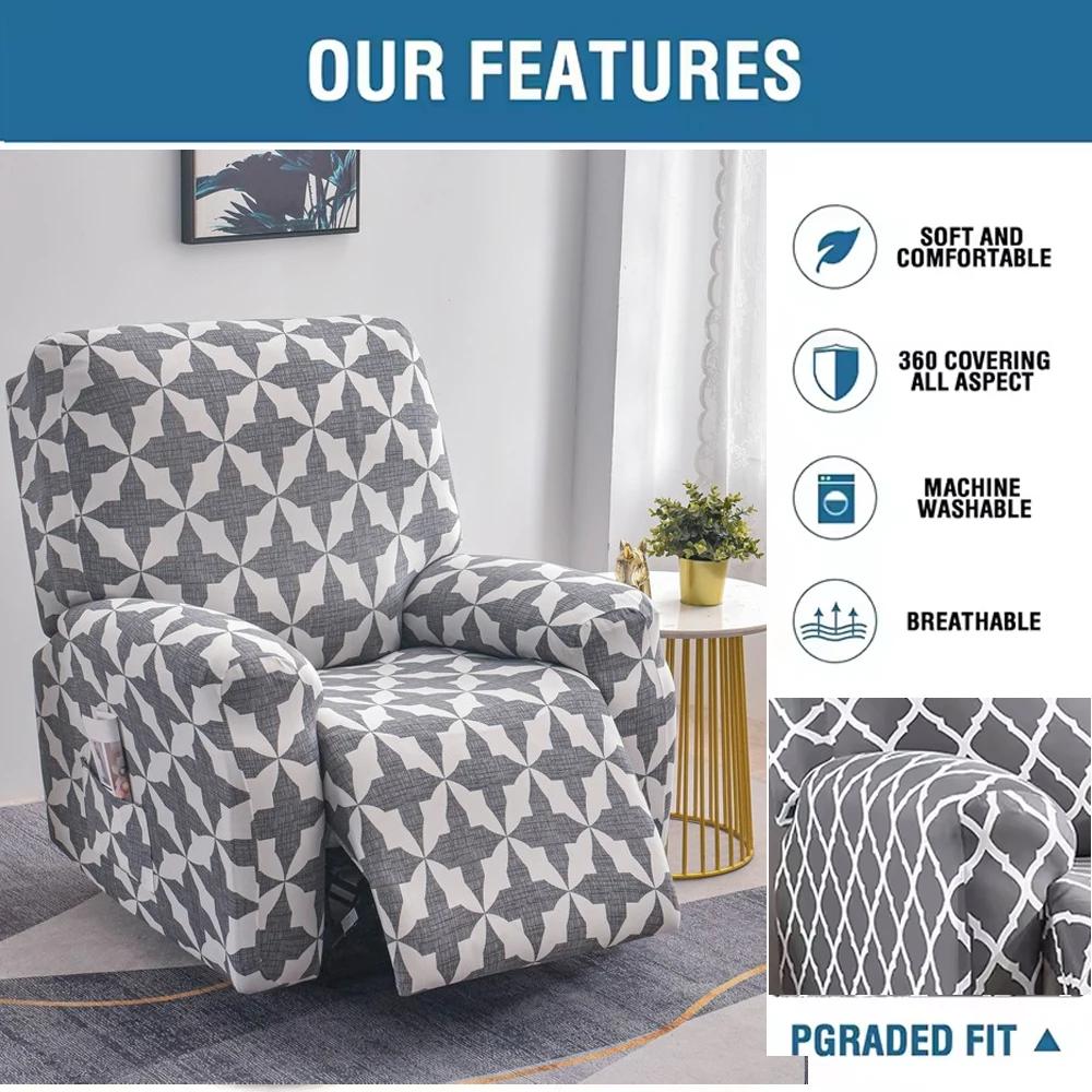 Elastic Single Sofa Cover Stretch Chair Cover for Recliner Chair Slipcover for Living Room Recliner Protector with Protector