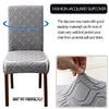 4pcs Jacquard Stretch Chair Covers Dining Room Elastic Slipcovers Stretchable Seat Cover Dustproof Chair Protective Home Decor
