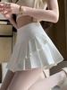 Women's High-Waist Pleated A-Line Skirt - School Style, Spring/Summer