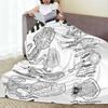Stars Treks Ships Of The Past Schematics Fleece Throw Blanket Blanket for Home Couch Soft Bedroom Quilt