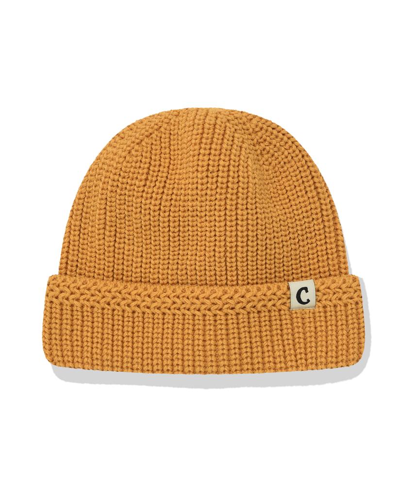 COVERNAT Authentic C Logo Short Beanie Yellow
