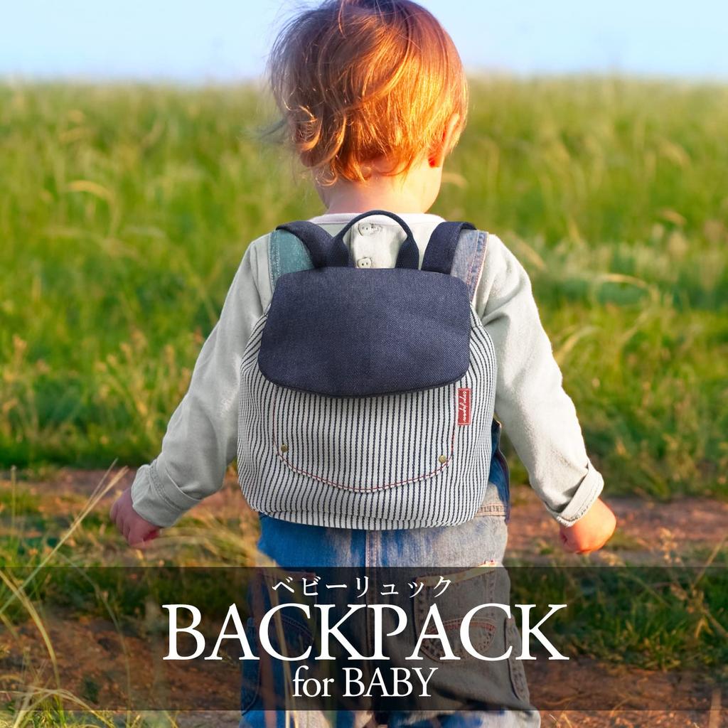 Baby Rucksack Baby Backpack All Wash Denim Height 24 x Width 21 x Depth 9 cm [E.X.P. Japon] (Approx.)