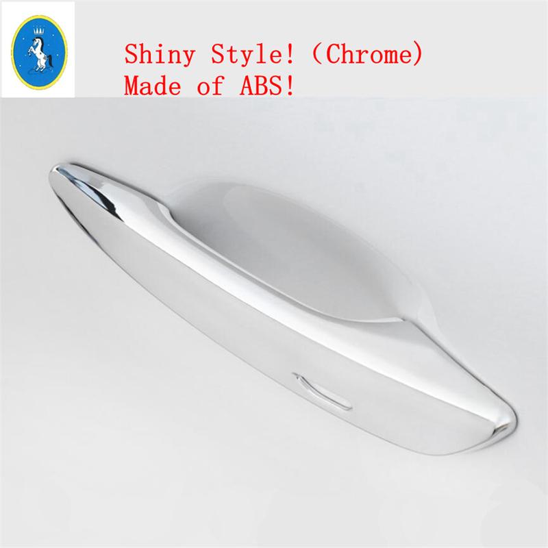 Chrome / Carbon Fiber Outside Car Door Pull Doorknob Handle Bowl Decor Cover Trim For Mazda 3  -  Exterior Accessories