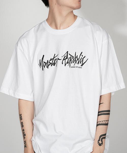 MONSTER REPUBLIC Movement Basic Logo Black T-Shirt White