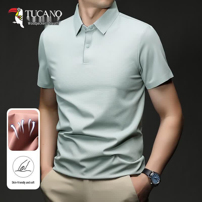 Tucano Men's Ice Silk Short-Sleeve Polo Shirt