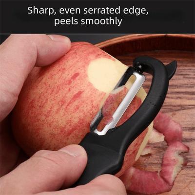 Effizienter 2-in-1-Sparschäler Ultra-Scharf Anti-Rutsch Schwenkbar Gemüse-Sparschäler Strapazierfähig Weicher Griff Edelstahl-Sparschäler Kochen