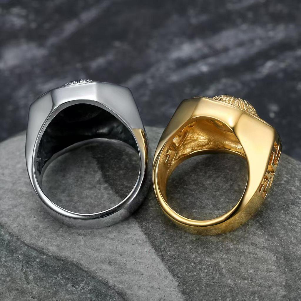 Men's Stainless Steel Greek Mythology Retro Ring