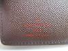 Authentic LOUIS VUITTON Damier Brown Leather Bifold Wallet Viennois #a460  Seller refurbished