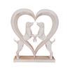 Love Heart Dogs Statue, 3D Printed Puppy Sculpture, Romantic Dogs Figurine Desktop Heart Ornament, Gift for Dog Lovers Room Table Shelf Decor