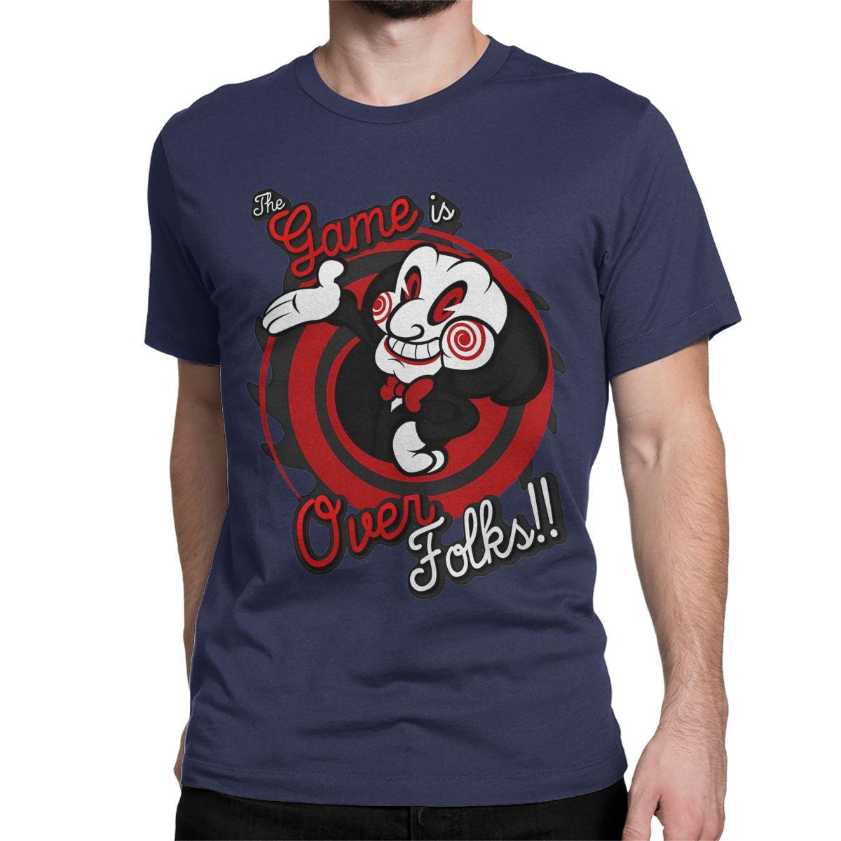 

Футболка Head Torture Saw для мужчин и женщин, хлопковая, хипстерская, с круглым вырезом, футболка с Билли из фильма ужасов, одежда с коротким рукавом, больших размеров 4XL