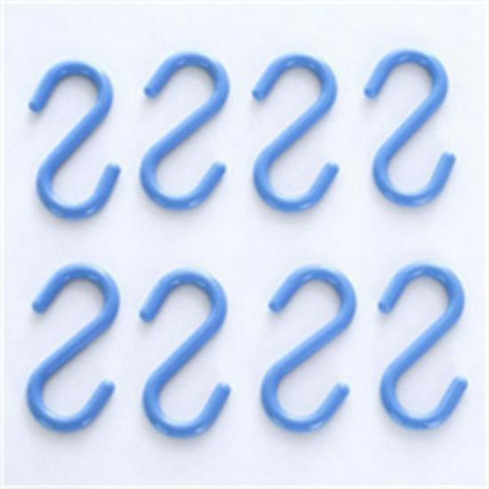 Plastic S-shaped Nail-free Kitchen & Bathroom Hook, Small Wardrobe Clothes & Storage Hanger.