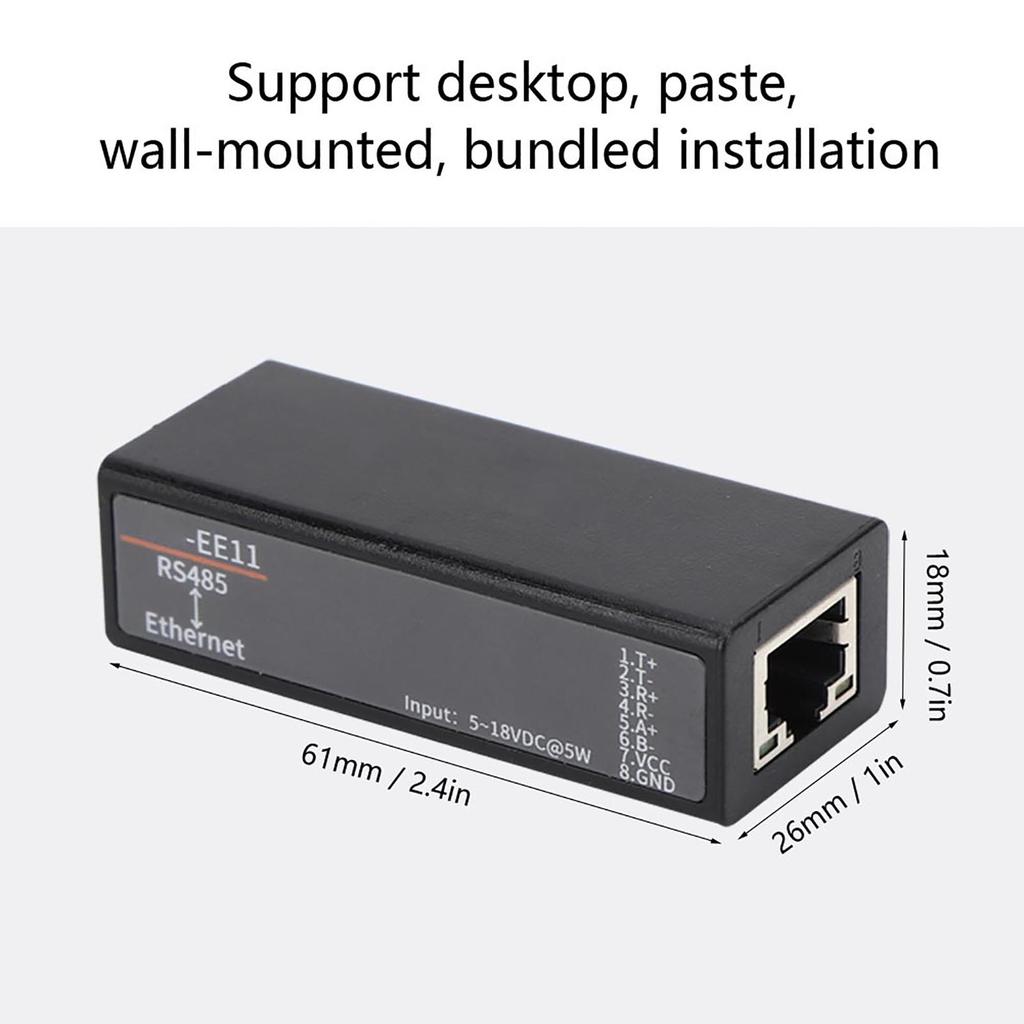 HF7121 Serial Server RS485 to Ethernet DTU Short Message Communication Module 5?36VDC