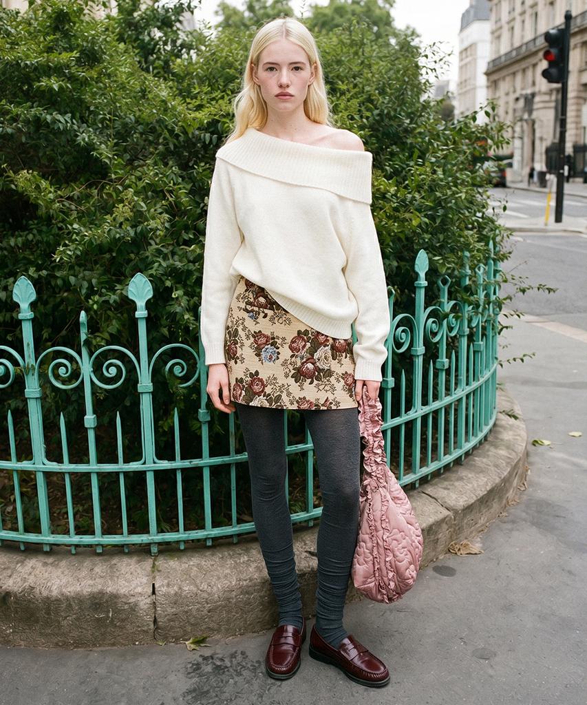 Pull Fin Décolleté Bardot SINOON (Ivoire)