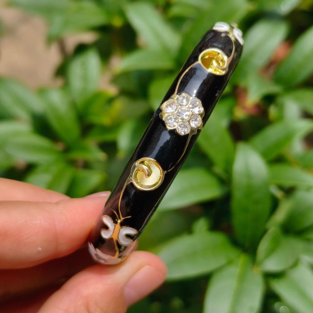 Traditional Enamel Bangle Enamel Rhinestone Encrusted Bangle India Cloisonne Bangle Jewelry Gifts