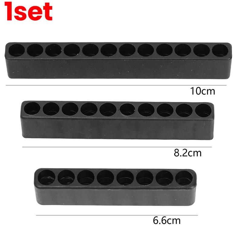 8/10/12 Holes Hexagonal Handle Storage Strip Base Drill Bit Storage Rack DIY Hardware Screwdriver Drill Organizer Accessories