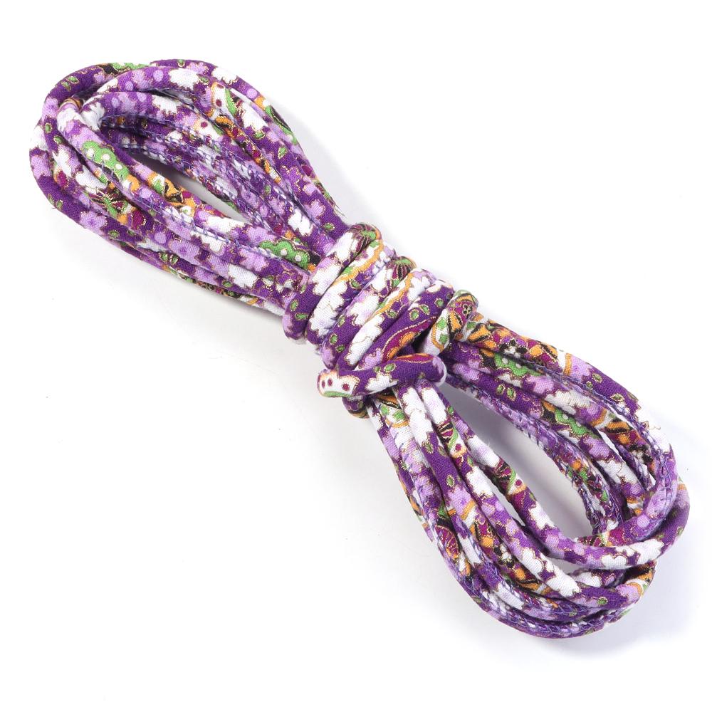 

5Yards 6mm Round Cotton Cords Colorful Festive Ethnic Style Rope For Jewelry Making DIY Crafts Clothing Sewing Bracelet Supplies фиолетовый