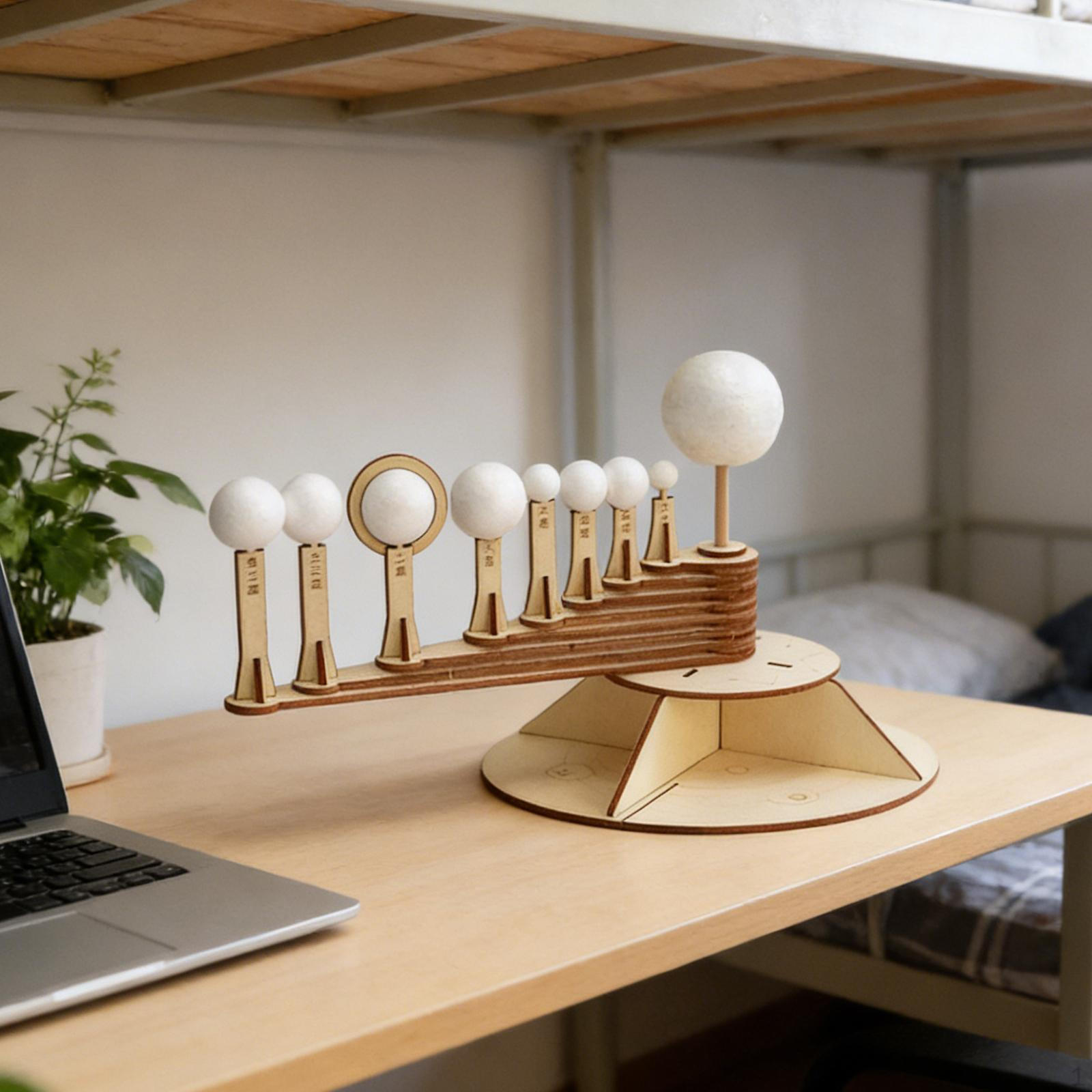 Solar System Model Kit Wooden DIY Handmade Stem Technology Toy for Secondary Students Space