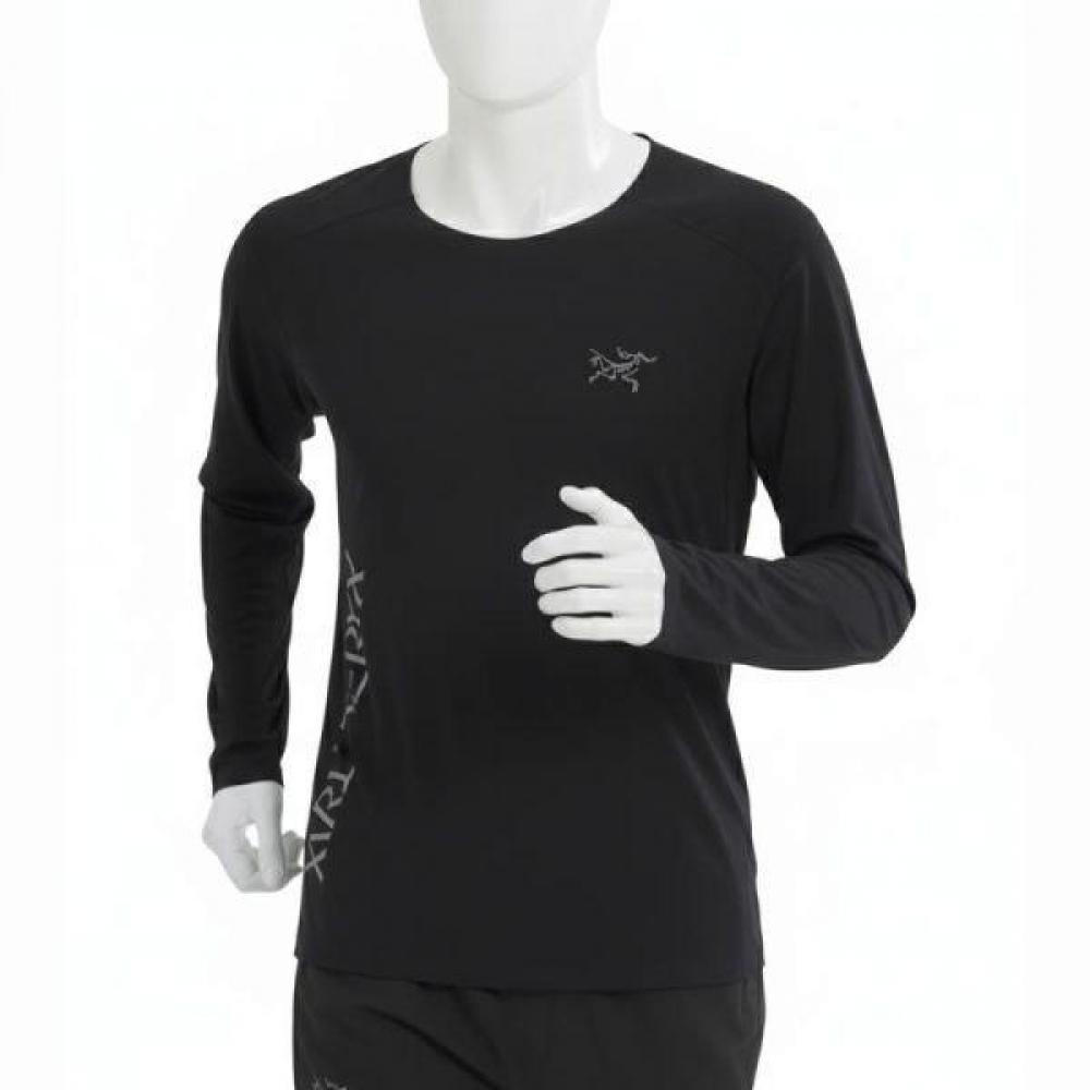 ArcTeryx Men S Downward Logo lS T ShirT Black aTpfm10255 BLACKL (around 105)