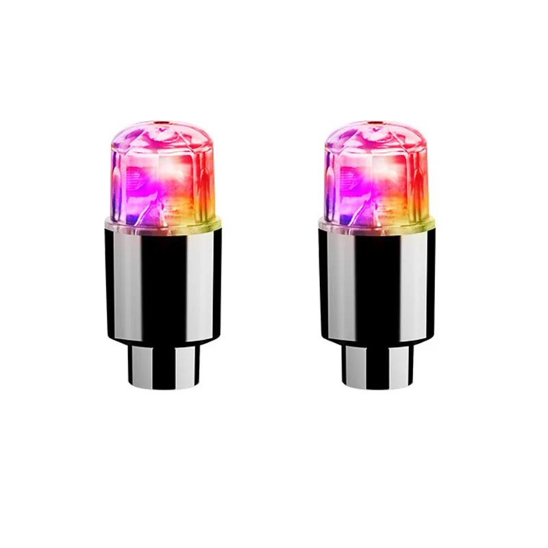 2Pcs Bicycle Valve Light LED Bike Wheel Light Tire Valve Cap Neon Lamp Waterproof Tyre Wheel Valve Caps Auto Accessories